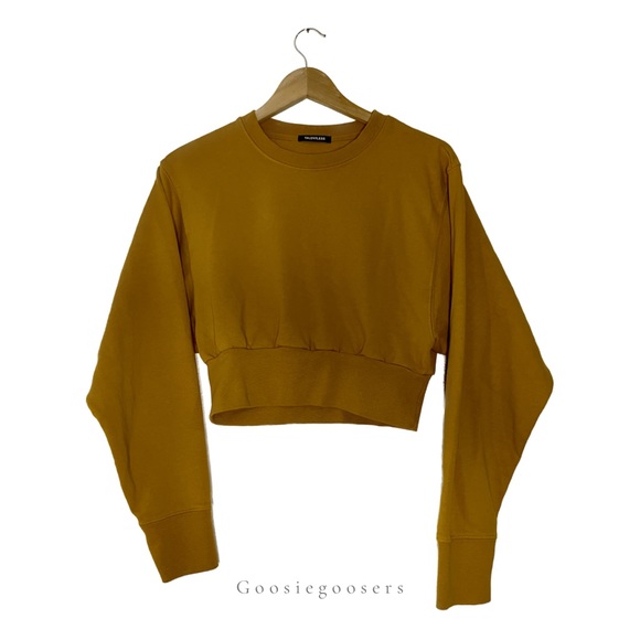 TALENTLESS DOLMAN CROP CREWNECK | Spruce Yellow | Brand New | Size: XS - Picture 2 of 5